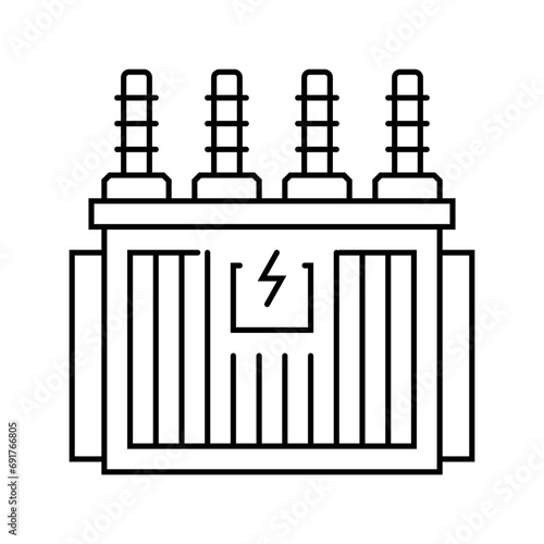 electrical substation electrical engineer line icon vector. electrical substation electrical engineer sign. isolated contour symbol black illustration