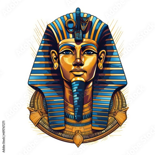 Pharaoh graphic illustration, AI generated Image