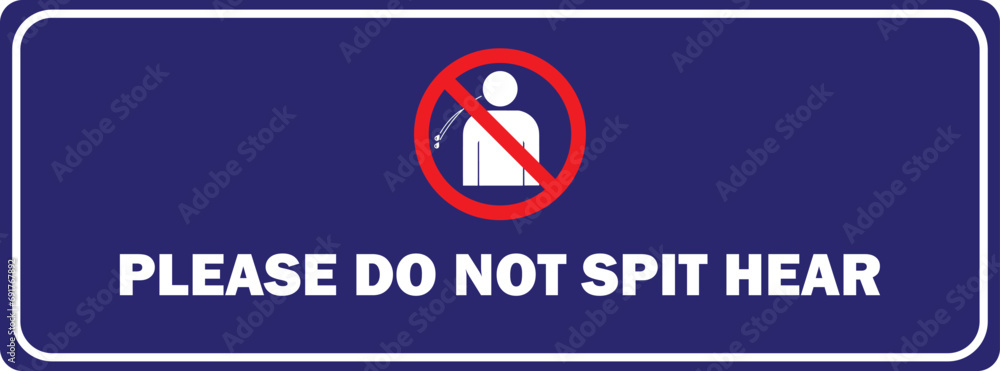 Vetor de No Spitting icon board vector | No Spitting sign | Do Not Spit ...