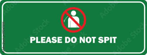 No Spitting icon board vector | No Spitting sign | Do Not Spit Here