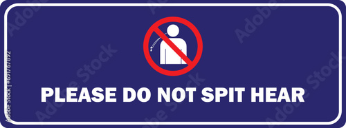 No Spitting icon board vector | No Spitting sign | Do Not Spit Here