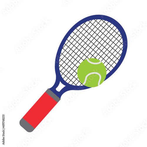 tennis racket and ball