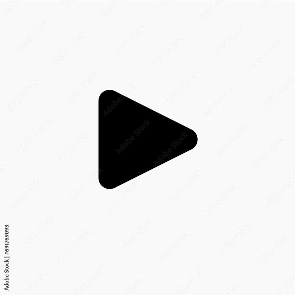 Play Icon. Right Arrow, Start Button Symbol - Vector. Play Icon. Right Arrow, Start Button Symbol - Vector.