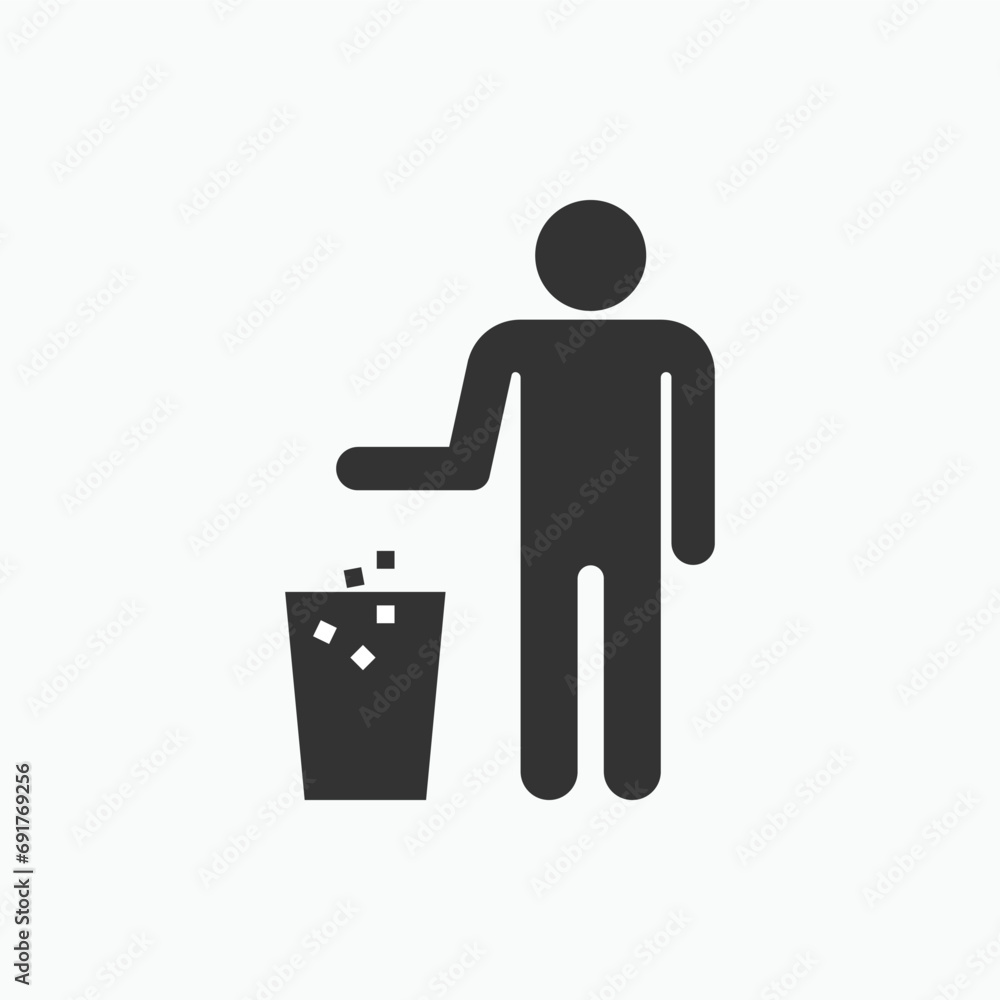 keep-clean-icon-people-symbol-throwing-rubbish-to-basket-vector-logo