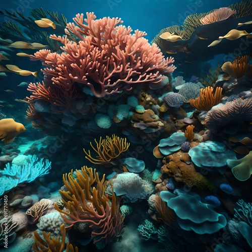 coral reef in under sea water