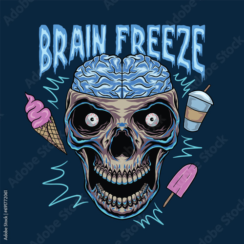 Shocked Skull Getting Brain Freeze