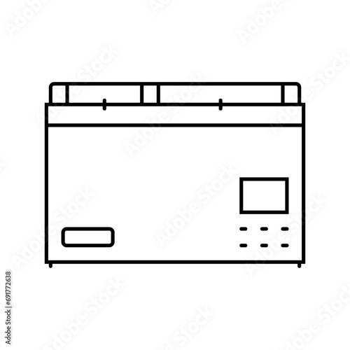 portable fridge glamping line icon vector. portable fridge glamping sign. isolated contour symbol black illustration