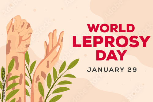 vector world leprosy day background illustration in flat design style photo