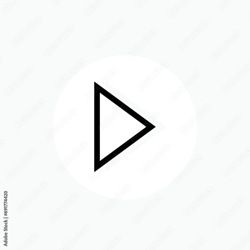 Play Icon. Right Arrow, Start Button Symbol - Vector. Play Icon. Right Arrow, Start Button Symbol - Vector.