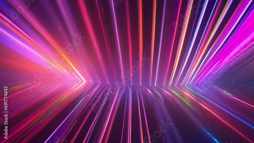 illustration diffraction grating works, using beams various colors create rainbow pattern.