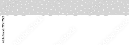 雪のような水玉模様とグレーのかわいい背景 - 手描きの冬･ホリデーシーズンのイメージ -パノラマ 