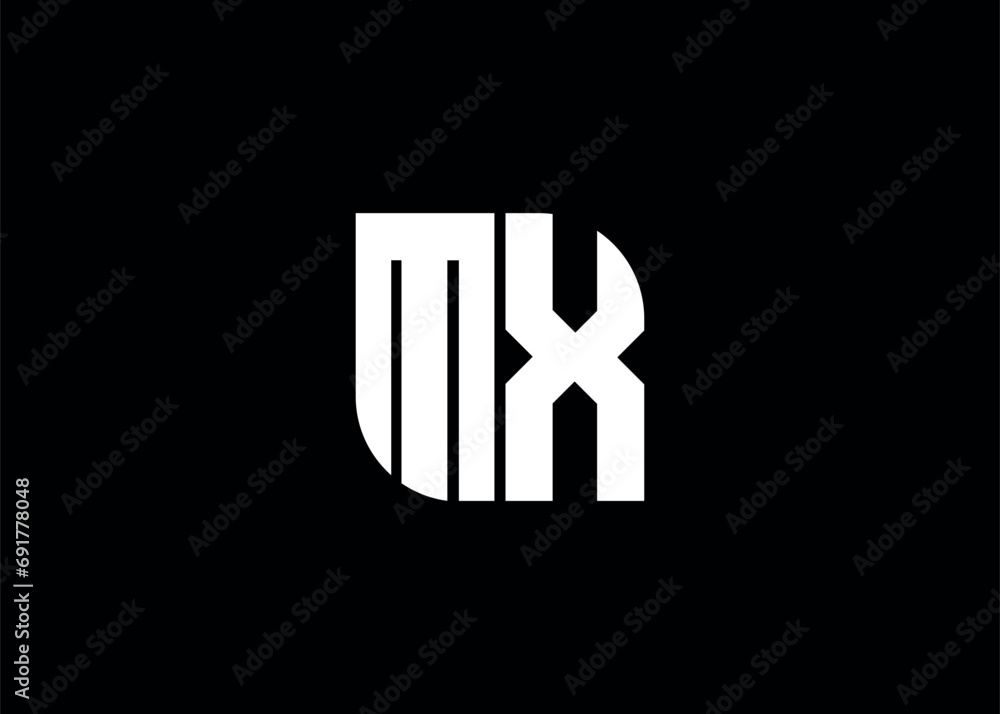Monogram Letter MX Logo Design vector template Monogram Letter MX Logo Design vector template
