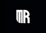 Monogram Letter MR Logo Design vector template