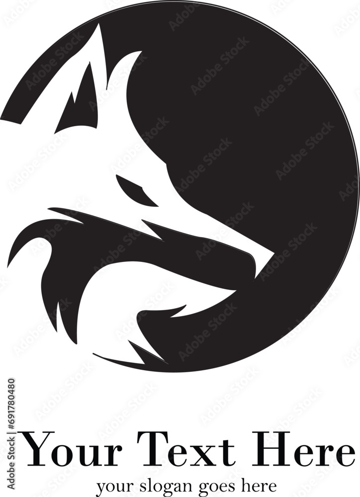 Naklejka premium Wolf logo, wolf template, wolf design, wolf vector