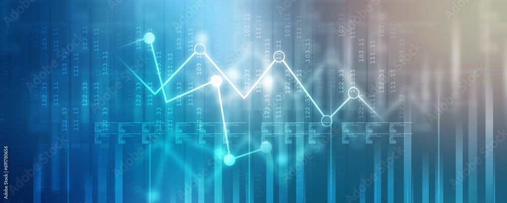 2d rendering Stock market online business concept. business Graph 2d rendering Stock market online business concept. business Graph