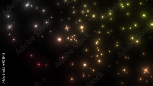 【エフェクト素材】左上から白とオレンジと黄色と赤のキラキラ【effect】	