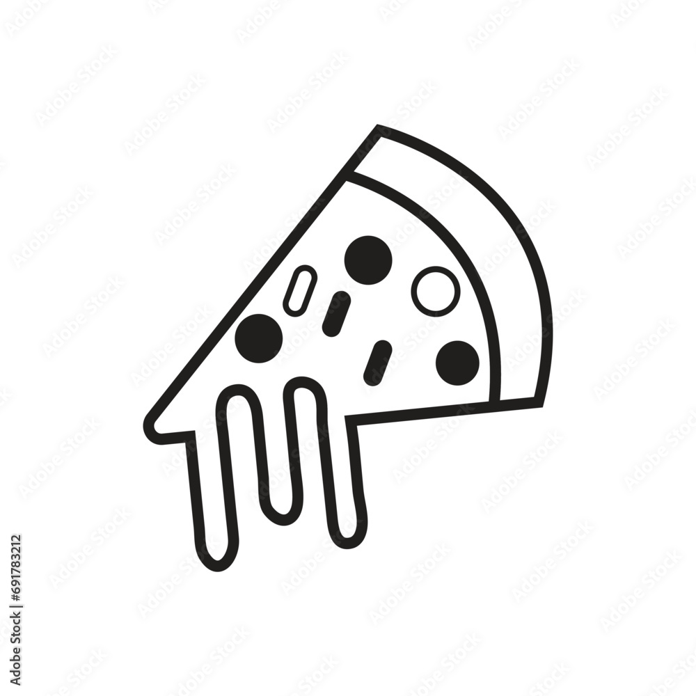 Fototapeta premium pizza logo icon
