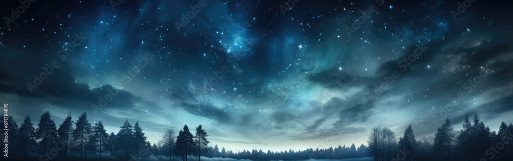 November night starry sky and milky way. Generative AI.