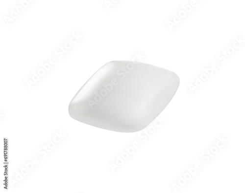 Chewing gum pad realistic render vector illustration isolated on white.