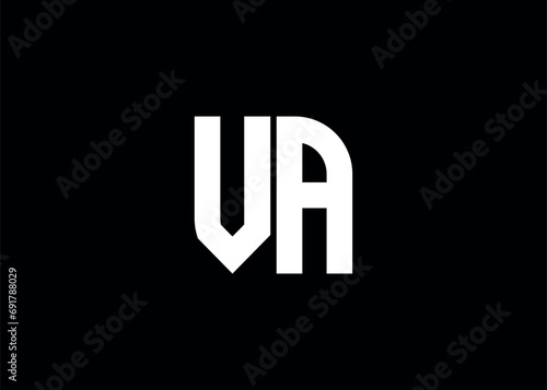 Monogram Letter VA Logo Design vector template