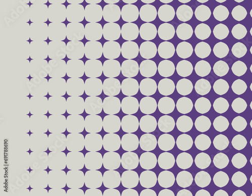 ハーフトーン背景　紫/灰