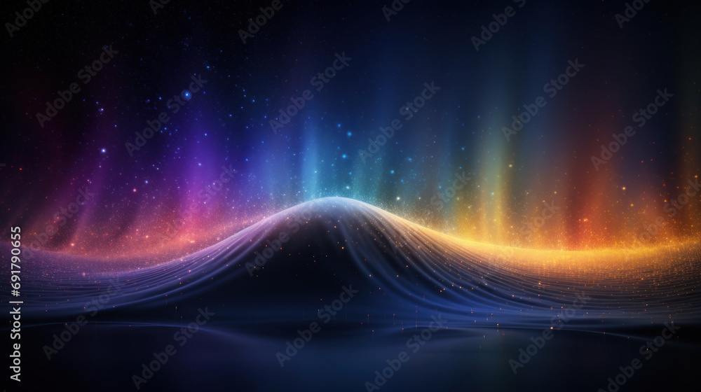 Abstract background with magic light effect.
