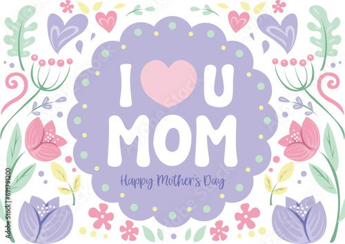 The theme of this card design is Mother’s Day.