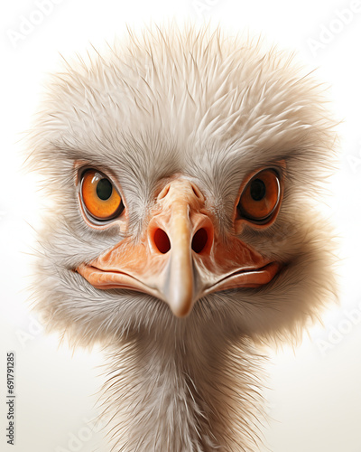 Cute Rhea: Photorealistic Avian Elegance