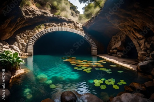 Surrounded by nature in the town, there is a stunning natural pool in the state that is enclosed within a stone tunnel