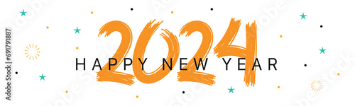 Happy New Year 2024 splash background