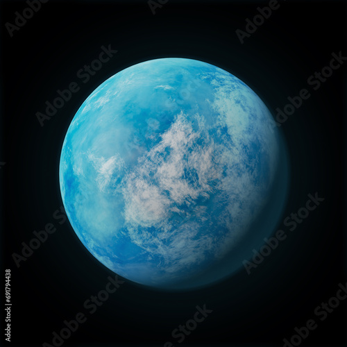 Fototapeta Naklejka Na Ścianę i Meble -  blue planet, space science, earth like star