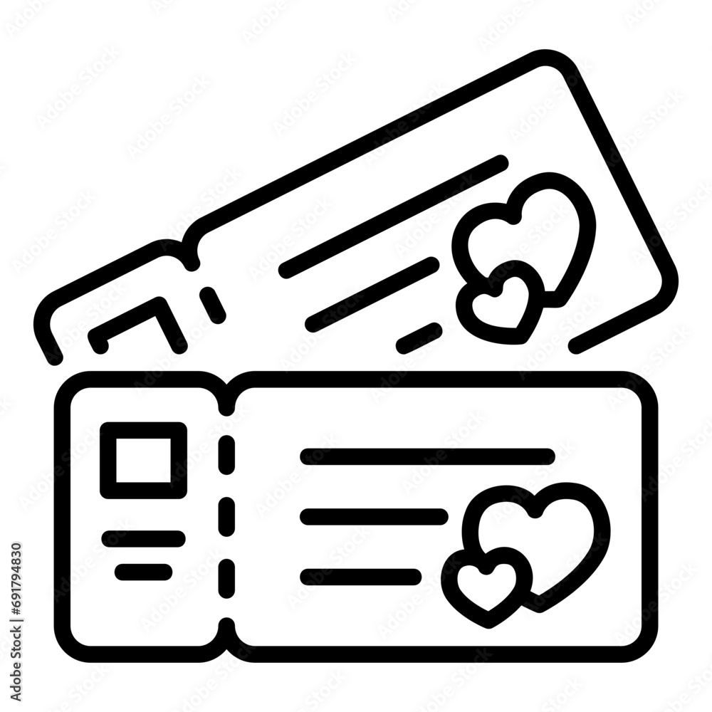 ticket outline icon ticket outline icon