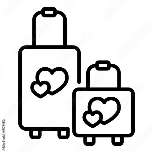 travel bag outline icon