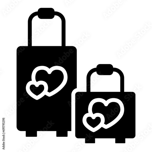 travel bag glyph icon