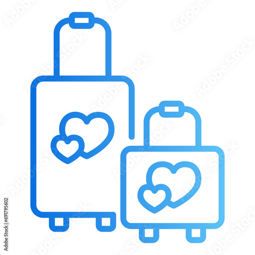 travel bag gradient icon