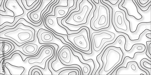Topographic Retro topographic map Vector Patterns. Sea depth topographic landscape surface for nautical radar reading. Topography grid map. Stylized topographic contour map. Cartography mountain.