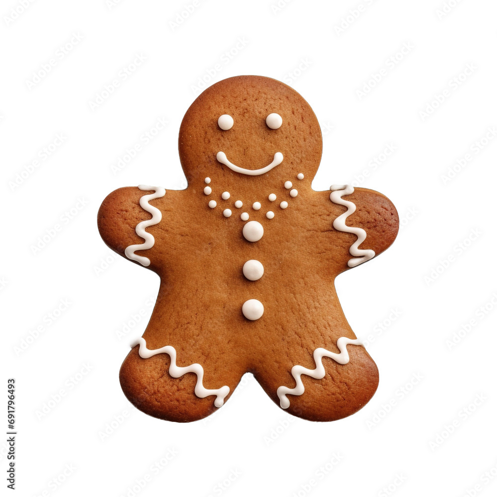 Obraz premium Gingerbread on Transparent Background, PNG File. Christmas, Xmas, Event, Celebration, Birthday 