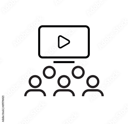 webcast icon on white background