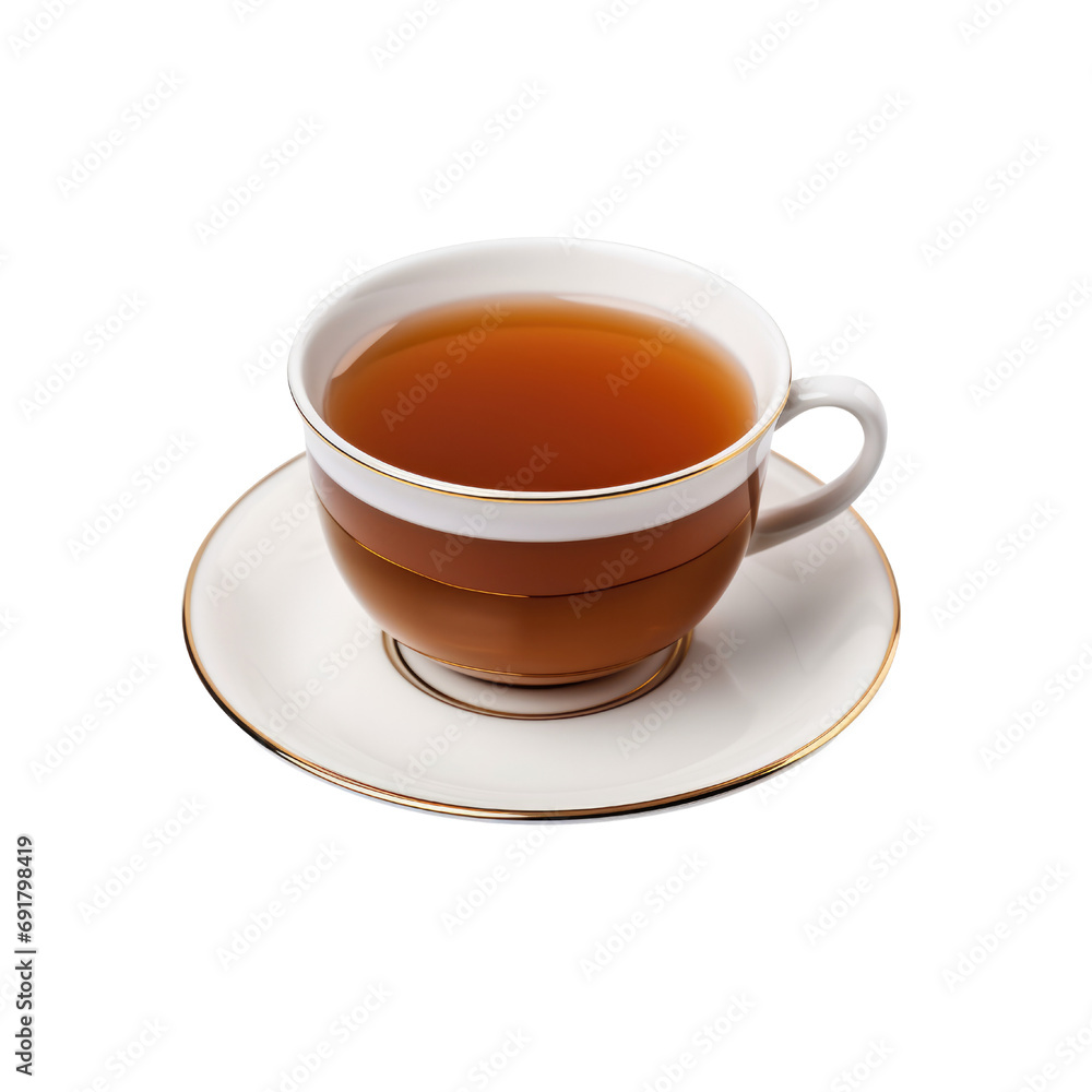 A cup of tea isolate transparent white background A cup of tea isolate transparent white background