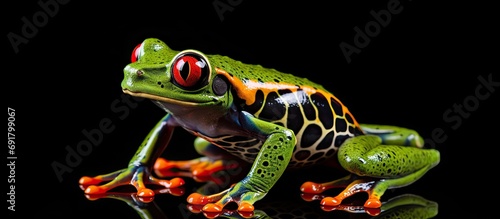 Costa Rican frog species, Agalychnis saltator, with red eyes.