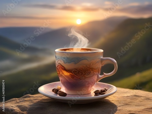 "Morning Serenity - Cup of Tea for a Tranquil Start"