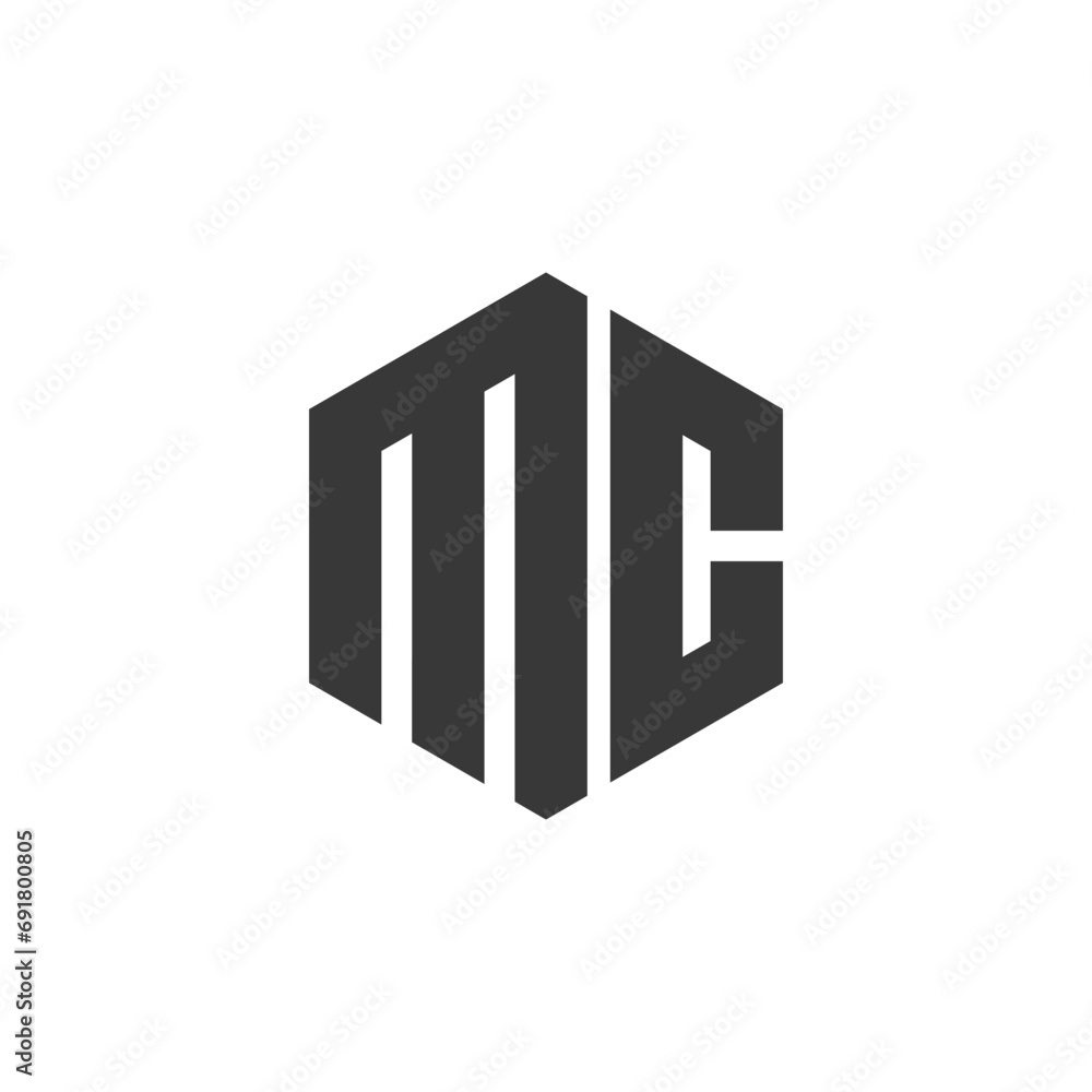 MC logo Vector Design Black on White Background MC logo Vector Design Black on White Background