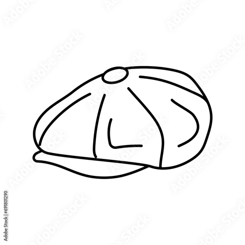 Obraz na plátně newsboy hat cap line icon vector