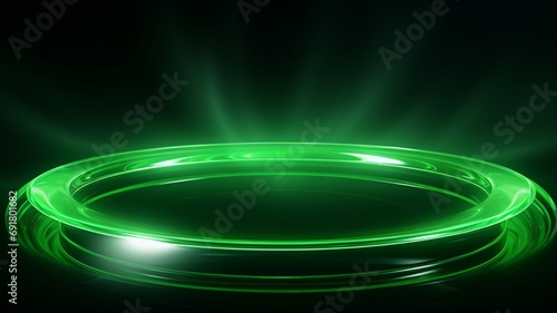 Green background circle glass texture rotating AI Generated pictures