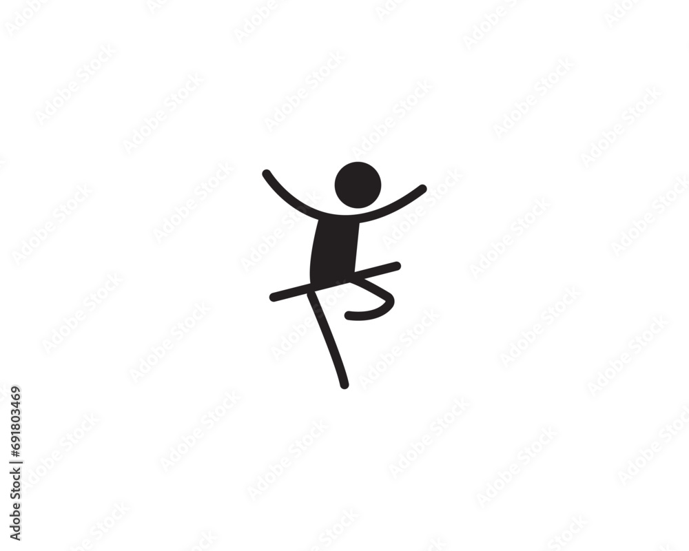 Ballet dancer icon vector symbol design illustration Ballet dancer icon vector symbol design illustration