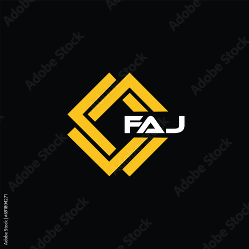 FAJ letter design for logo and icon.FAJ typography for technology, business and real estate brand.FAJ monogram logo. photo