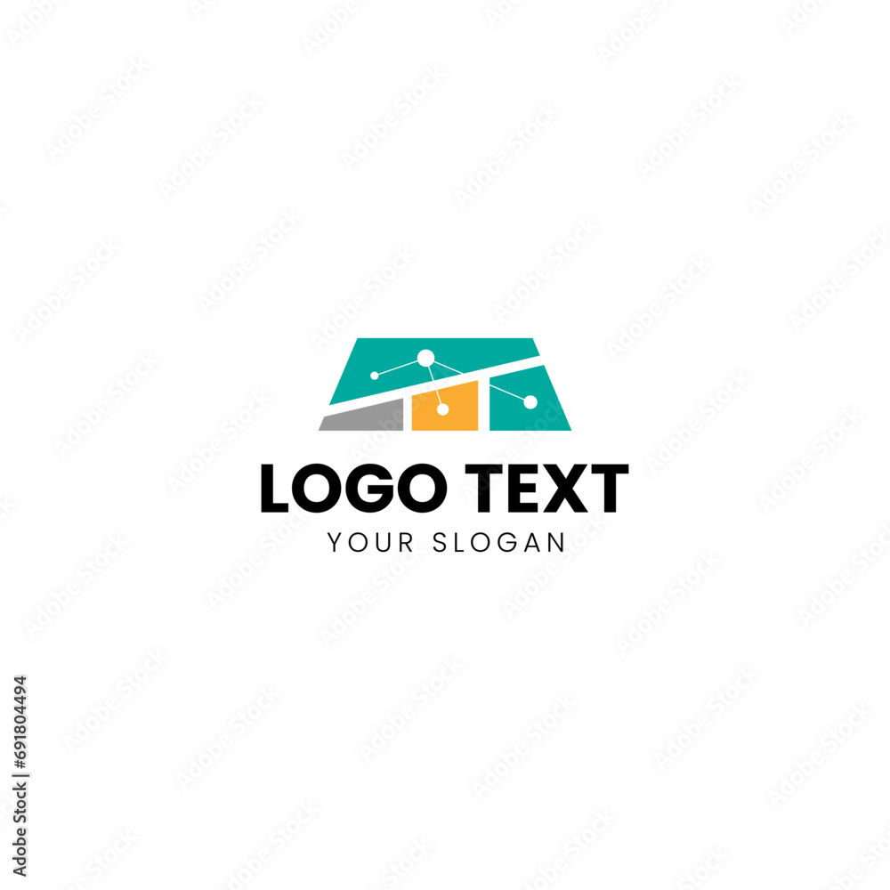 Connecting Map Logo Design Vector Connecting Map Logo Design Vector
