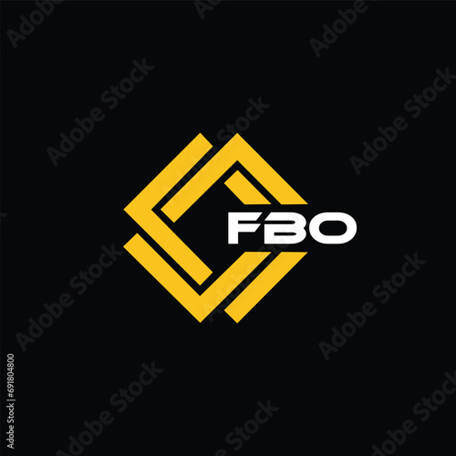 FBO letter design for logo and icon.FBO typography for technology, business and real estate brand.FBO monogram logo. photo
