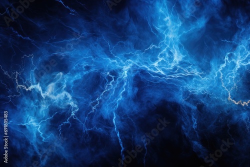  a blue and black background with a large amount of lightening in the middle of the image and a large amount of lightening in the middle of the image. photo