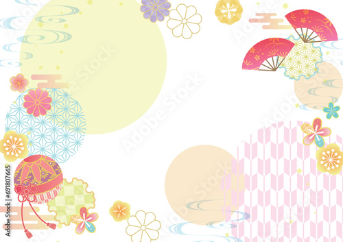 Japanese style new years background